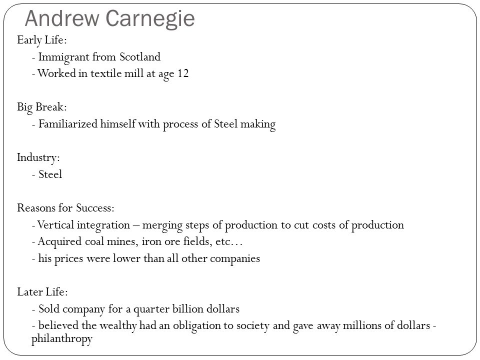 Andrew Carnegie Biography